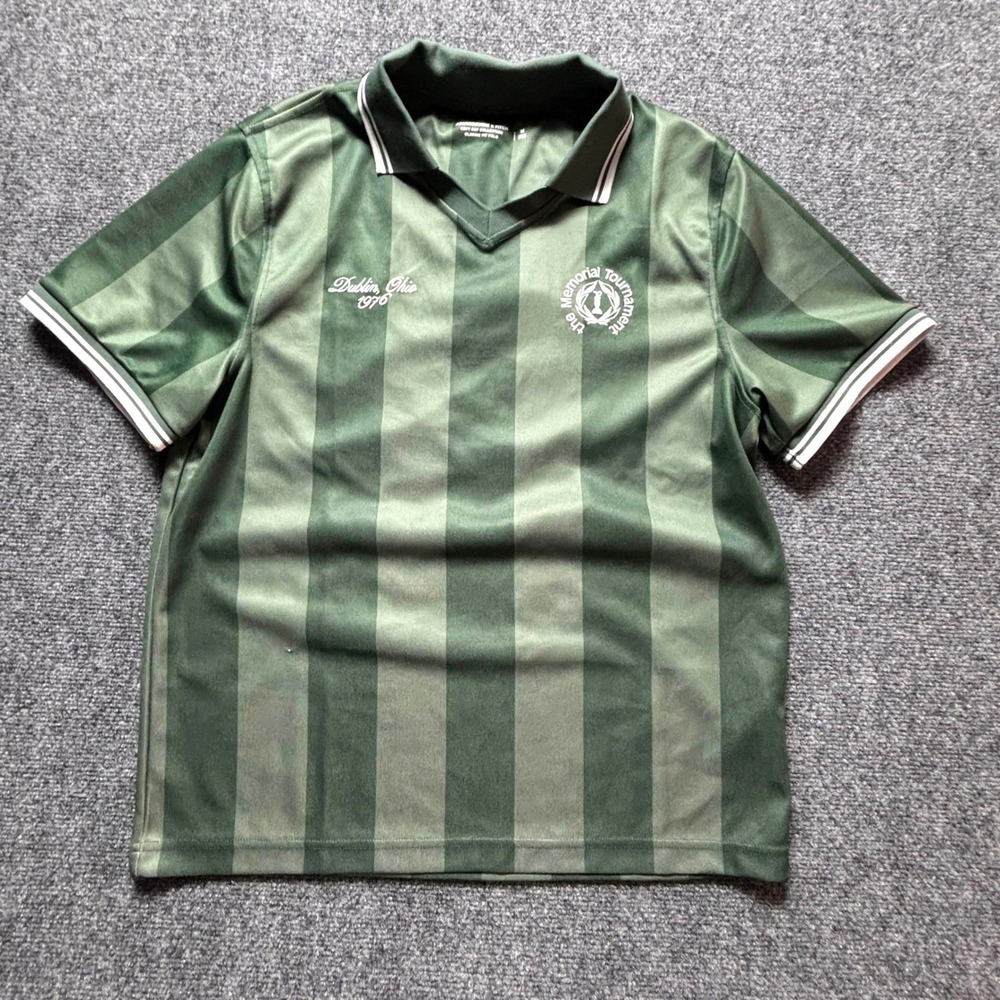 Abercrombie & Fitch Memorial Tournament Dublin Ohio 1976 Polo Shirt Green Mens M